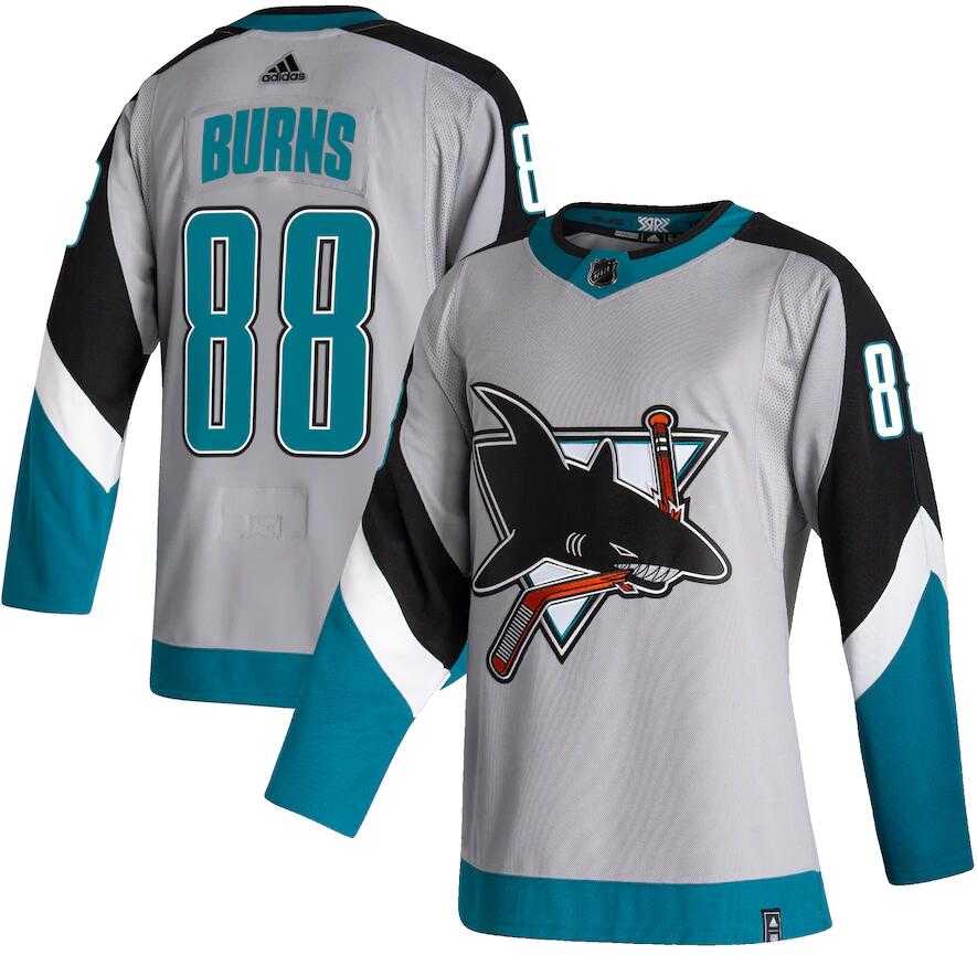 Sharks 88 Brent Burns Gray 2020-21 Reverse Retro Adidas Jersey Dzhi,We sell and wholesale Sharks 88 Brent Burns Gray 2020-21 Reverse Retro Adidas Jersey Dzhi on line form chian!